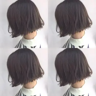 ショート TOMOYAレイヤー ブリーチ縮毛矯正のヘアスタイル