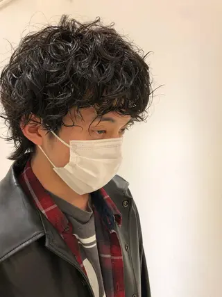 パーマ メンズ Gardenhair 小笠原篤矢ショートのヘアスタイル