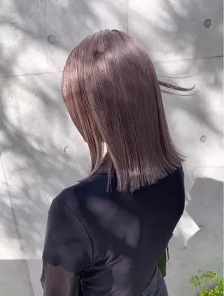 ミディアム Ami♡ ピンク/ラベンダーのヘアスタイル