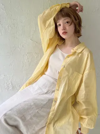 ショート カラー ヘアアレンジ IVY joure Suzu.のヘアスタイル
