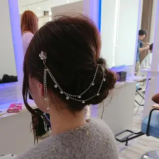 セミロング ヘアアレンジ 小林 伸行のヘアスタイル