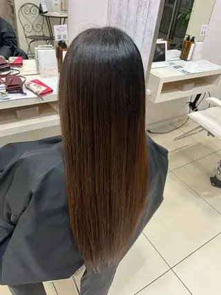 セミロング 【髪質改善カラー】 あむ·. ⟡ 🖤のヘアスタイル