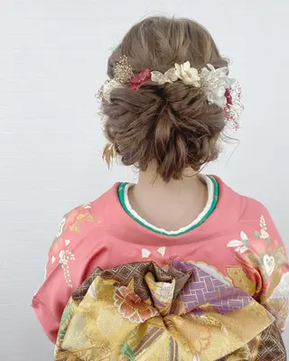 セミロング ヘアアレンジ GRANLUSSO 〜グランルッソ駅前店所属・木口 嘉美のヘアスタイル