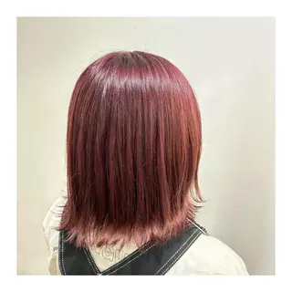 ミディアム カラー あべ ゆうかのヘアスタイル