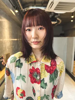 ミディアム 斎藤祐樹 /レイヤー/パーマのヘアスタイル