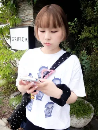 ショート カラー 太田 妃香/岡崎美容室のヘアスタイル