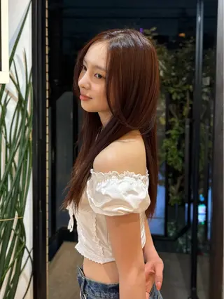 ロング カラー 峰尾 陽斗のヘアスタイル