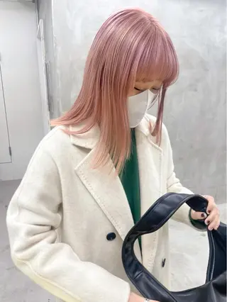 セミロング カラー yurika☁️ 似合わせ｜レイヤーのヘアスタイル