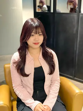 ロング カラー 韓国風レイヤーカット 💎髪質改善"yuiのヘアスタイル