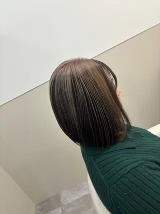 ショート カラー SALOWIN 岡山店所属・ボブ/艶カラー/ manaka 🥣のヘアスタイル