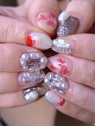ネイル 3dパーツ/流行り 👧shushu❤️のネイルデザイン
