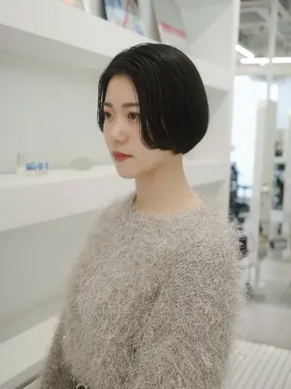 ショート カラー 🌱ぱつっと/ボブ 🌱のヘアスタイル