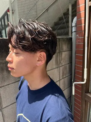 ショート パーマ メンズ うるツヤハイトーン✨ /西川郁巳のヘアスタイル