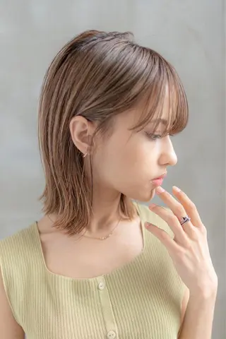 ミディアム カラー RAF TOKYO所属・10月限定モニター 髪質改善美髪矯正のヘアスタイル