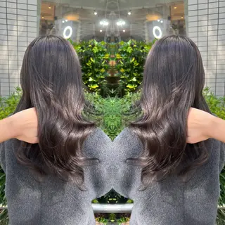 セミロング カラー レイヤー/ボブ/ ミニボブ/AOIのヘアスタイル