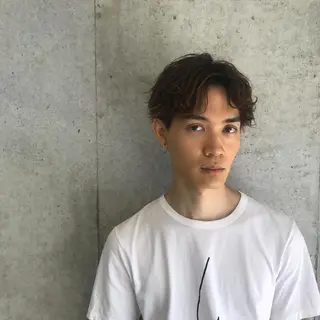 ショート カラー パーマ メンズ 住本 大明のヘアスタイル