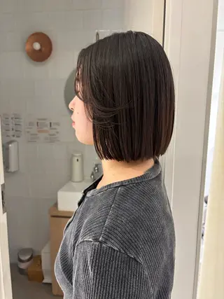 ミディアム ボブ/メンズカット パーマ/ホノカのヘアスタイル