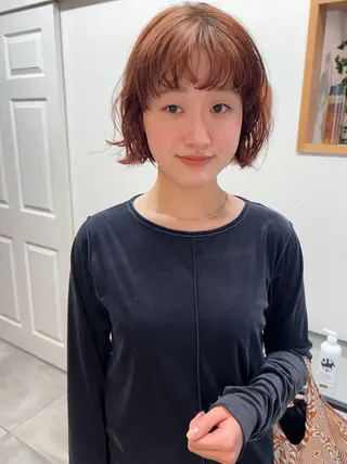 ショート カラー rena ✶伏見/顔周りカットのヘアスタイル