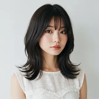 セミロング 似合わせボブ✖️ 韓国レイヤー✨小関のヘアスタイル