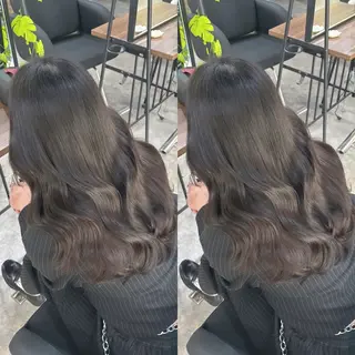 ミディアム カラーと髪質改善 のミライのヘアスタイル