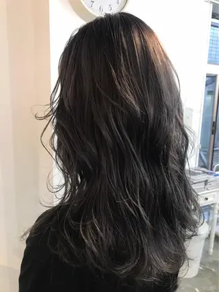 ロング カラー 渋谷ブリーチカラー 韓国ヘアyuikoのヘアスタイル