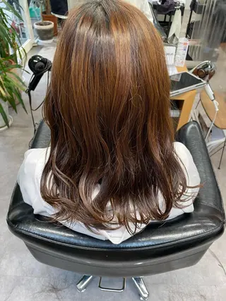 セミロング インナーカラー/艶髪 カラー/karinのヘアスタイル