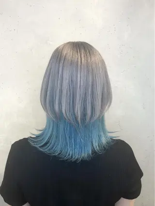 ミディアム カラー ヘアアレンジ ｲﾝﾅｰｶﾗｰ屋さん 🫧伊藤拓実のヘアスタイル