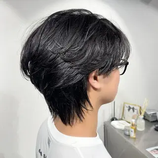 メンズ 表参道フェザーパーマ ニュアンスパーマのヘアスタイル