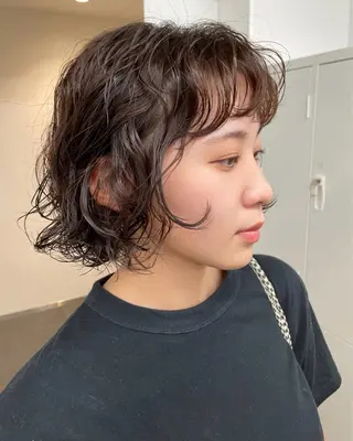 ショート パーマ レイヤーパーマ/ ショートパーマ/横浜のヘアスタイル