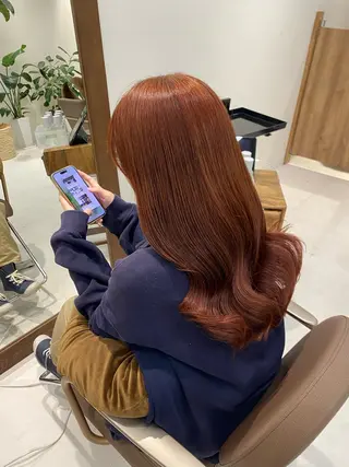 ロング カラー 暖色カラー /ヘアアレンジ/花鈴のヘアスタイル