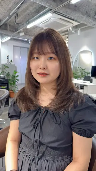 ミディアム 新宿/ハイトーン/ レイヤー/サカキのヘアスタイル