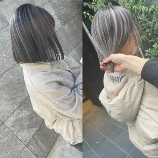 ショート カラー ヒカ/外国人風 デザインカラーのヘアスタイル