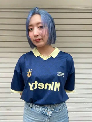 ミディアム カラー オカモト ミユウ/ブリーチのヘアスタイル