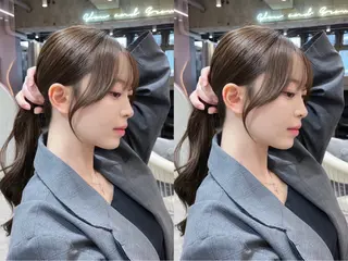 ロング カラー ヘアアレンジ 🇰🇷韓国ヘア 髪質改善yamatoのヘアスタイル