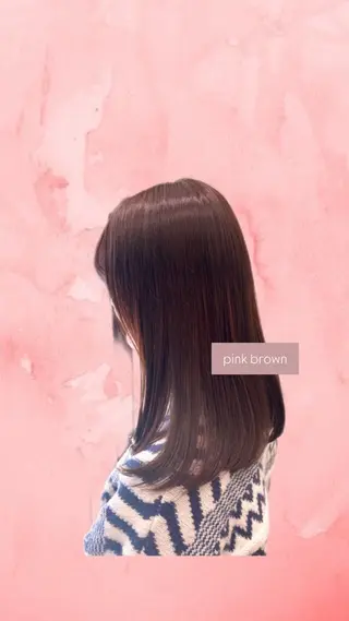 ミディアム カラー 💟艶カラー・トリー トメント/リサ🤍のヘアスタイル
