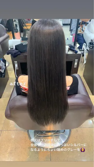 ロング カラー AMI ウルフパーマ/メンズのヘアスタイル