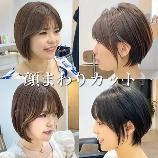 ミディアム カラー 【ショート/ハイライ ト/白髪ぼかし】松本のヘアスタイル