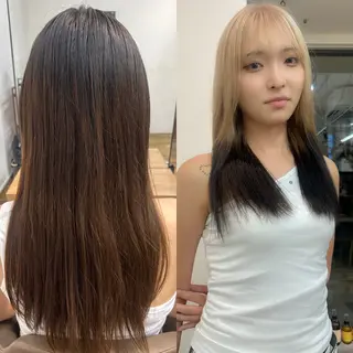 ロング カラー たにおか まなかのヘアスタイル