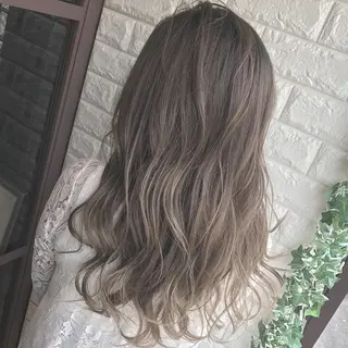 セミロング カラー 髪質改善&縮毛矯正 池本　有宏のヘアスタイル