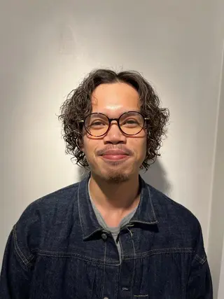 セミロング カラー パーマ メンズ mow hair所属・yoshikei -mow hair-のヘアスタイル