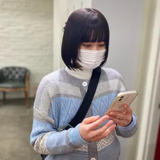 ミディアム カラー ウルフ/レイヤー /パーマ　ナユタのヘアスタイル