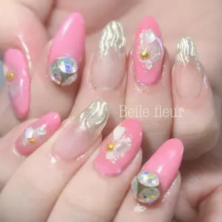 ロング ネイル Belle fleurのネイルデザイン
