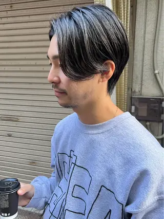 ミディアム メンズ BOW【ボウ】所属・メンズパーマ/本町/ 心斎橋/Takumiのヘアスタイル
