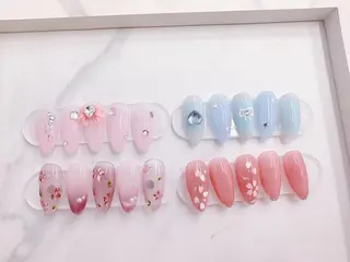 ネイル ☁️Minmin Tsuki💙🩵のネイルデザイン