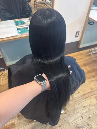 セミロング ️🩵RINKA/ ハイトーンカラー🩵のヘアスタイル
