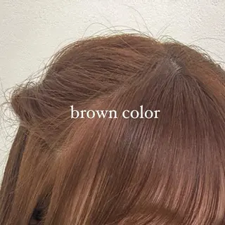 セミロング カラー オリーブ/ 透明感カラー/れいあのヘアスタイル