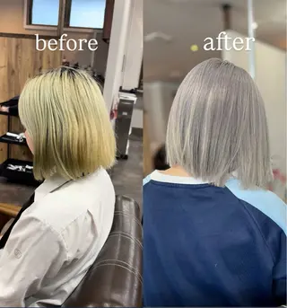 ショート カラー 小野瀬 蓮のヘアスタイル