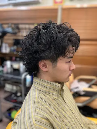 ミディアム メンズヘアササキ チバのヘアスタイル