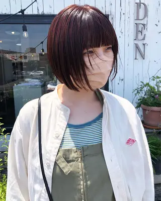 ショート カラー デザインカット🎨 ボブ🫟おざきのヘアスタイル