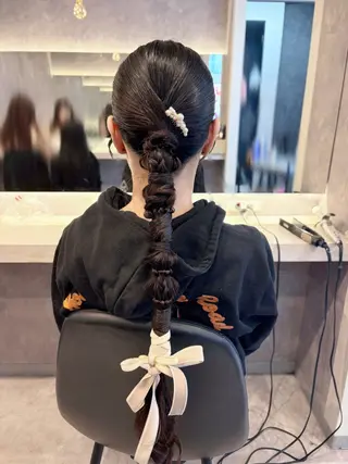 ロング ヘアアレンジ Maho ブリーチモデル募集中のヘアスタイル